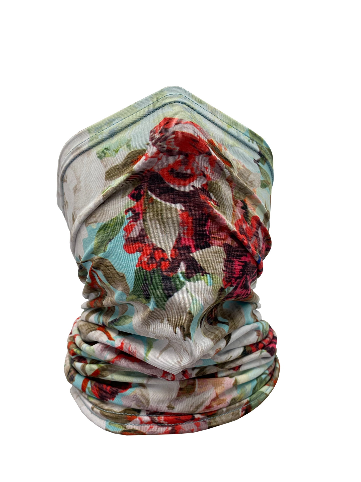 Teal Floral Neck Gaiter *FINAL SALE* by Colorado Threads Clothing