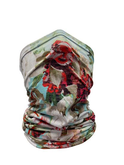 Teal Floral Neck Gaiter *FINAL SALE* by Colorado Threads Clothing