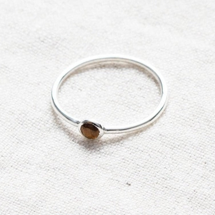 Tiger Eye Silver or Gold Ring by Tiny Rituals