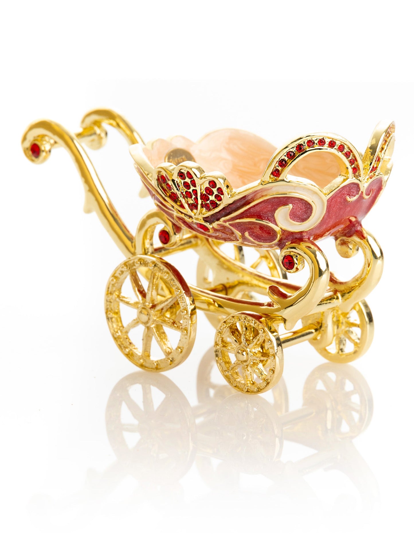 Red vintage Baby Carriage Trinket Box stroller by Keren Kopal