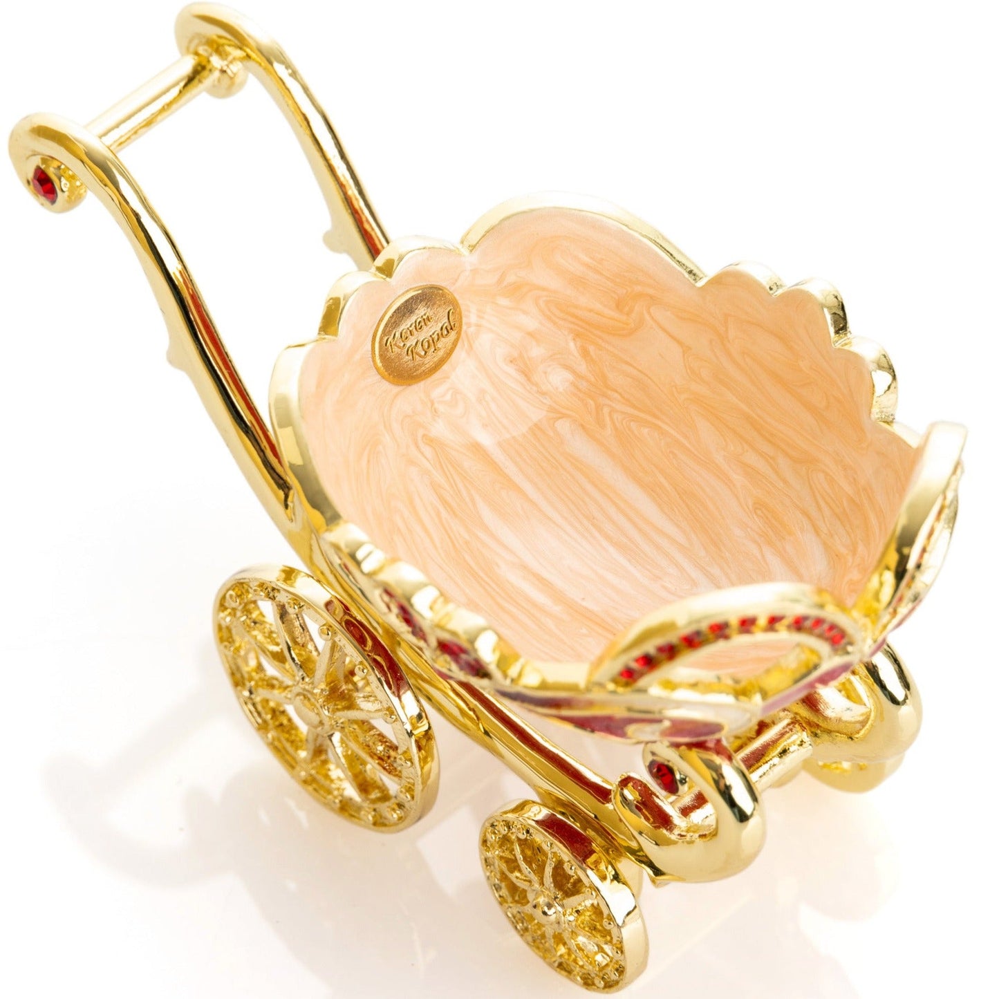 Red vintage Baby Carriage Trinket Box stroller by Keren Kopal