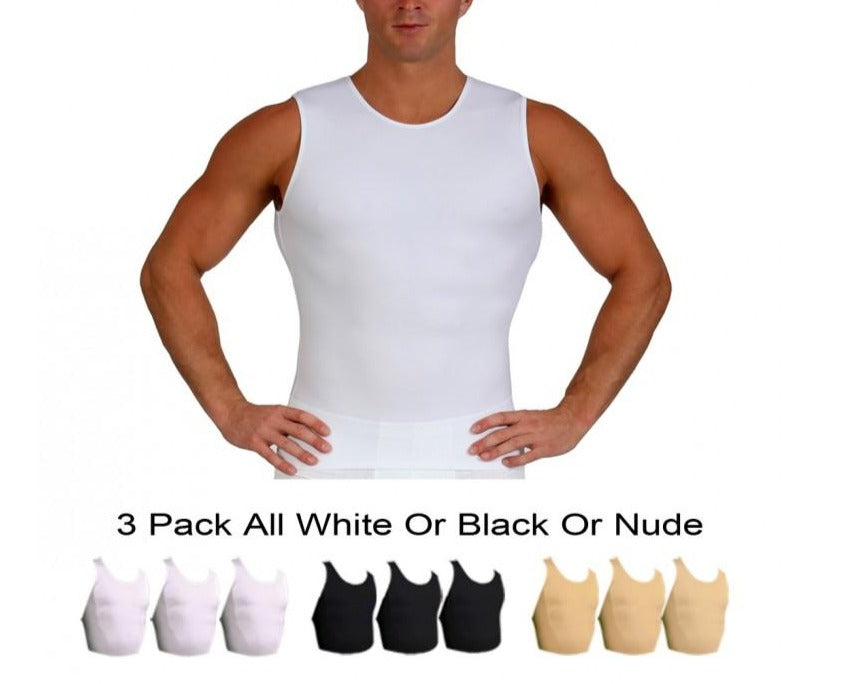 3 Pack Insta Slim Compression Sleeveless Crew Neck Tank TS00N3 by InstantFigure - InstaSlim - InstantRecoveryMD