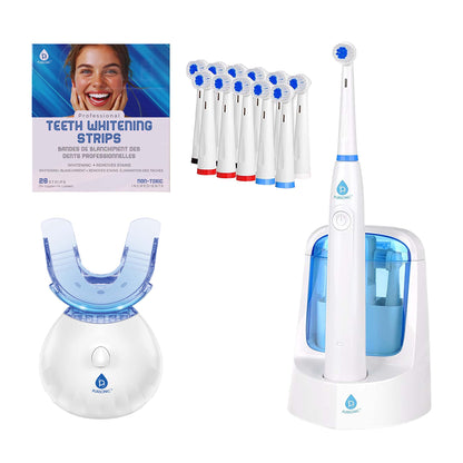 "Pursonic Advanced Smile Care Bundle – LED Whitening Kit, Whitening Strips, & Electric Toothbrush " by Pursonic