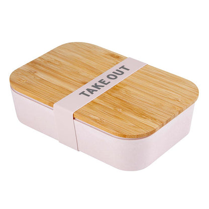 Take Out Bamboo Lunch Box in Blush Pink | Eco-Friendly and Sustainable | 7.5" x 5" x 2" by The Bullish Store