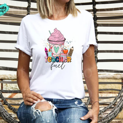 Teacher Late Fuel Cute Tee by Crafty Casey's