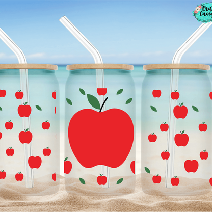 Teachers Apple Beer Can Glasses by Crafty Casey's