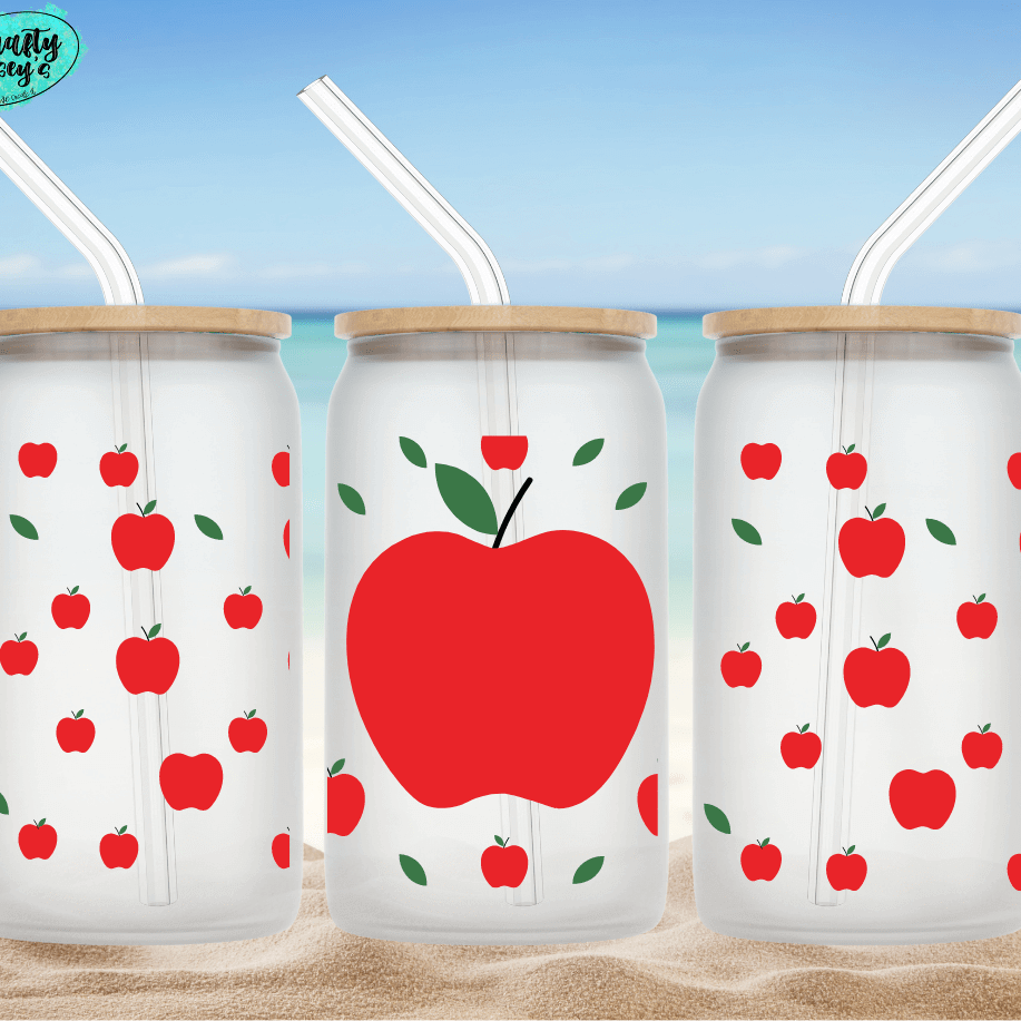 Teachers Apple Beer Can Glasses by Crafty Casey's