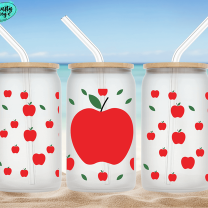 Teachers Apple Beer Can Glasses by Crafty Casey's