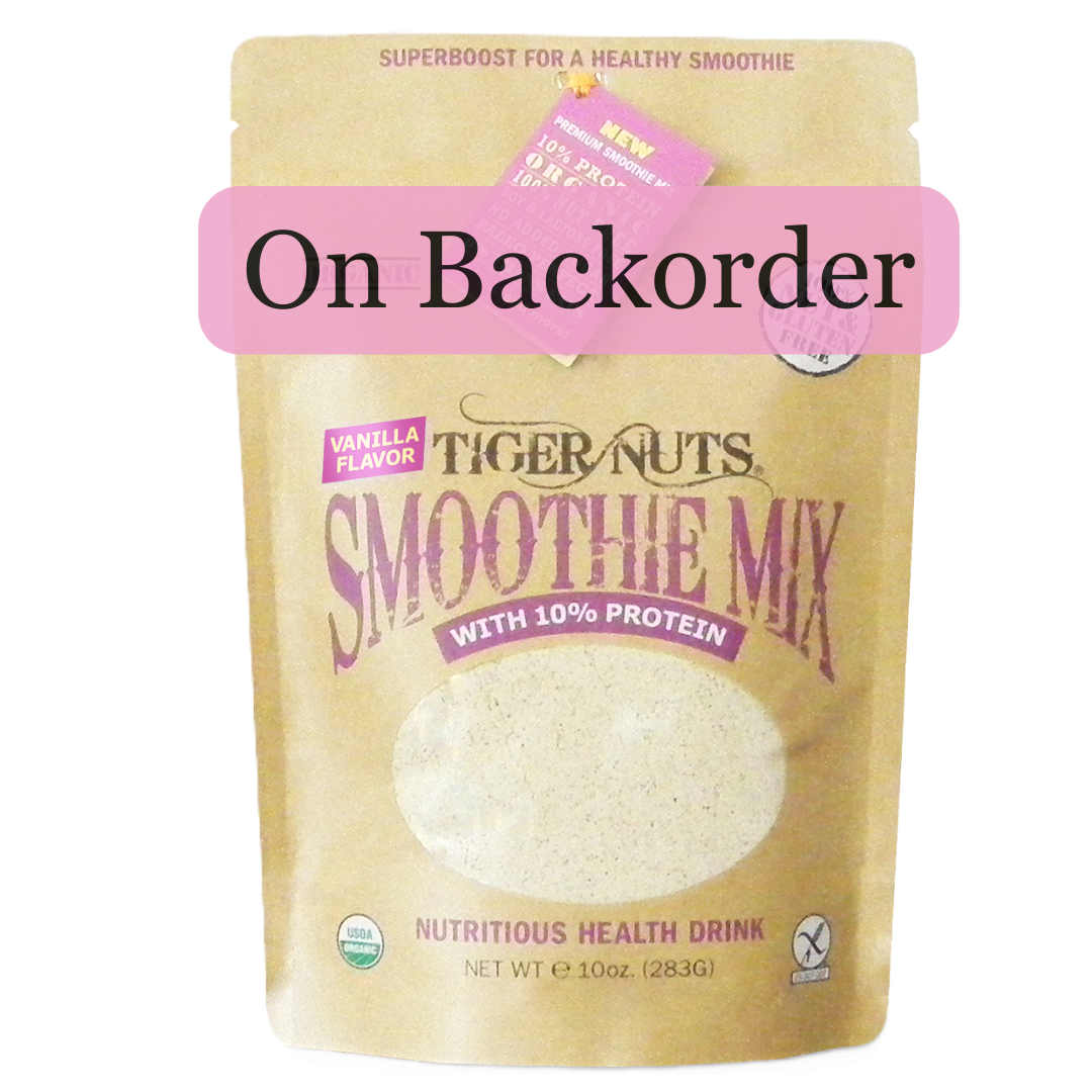 Tiger Nuts Smoothie Mix with 10% Extra Protein and Vanilla Flavor bag - 12 oz x 24 bags by Farm2Me