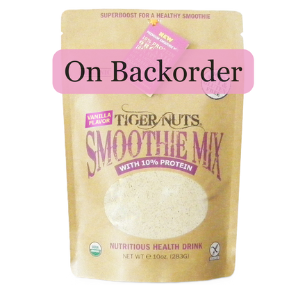 Tiger Nuts Smoothie Mix with 10% Extra Protein and Vanilla Flavor bag - 12 oz x 24 bags by Farm2Me