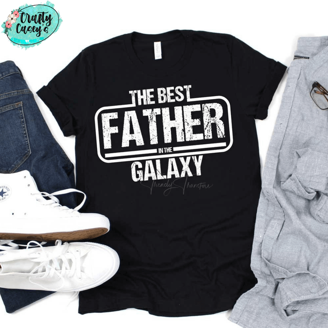 The Best Father In The Galaxy - Father's Day-T-shirts by Crafty Casey's