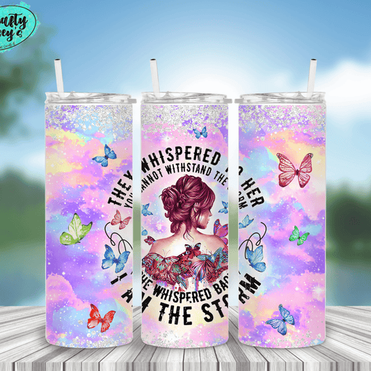 They Inspired Her To Withstand the Storm Glass Tumbler by Crafty Casey's