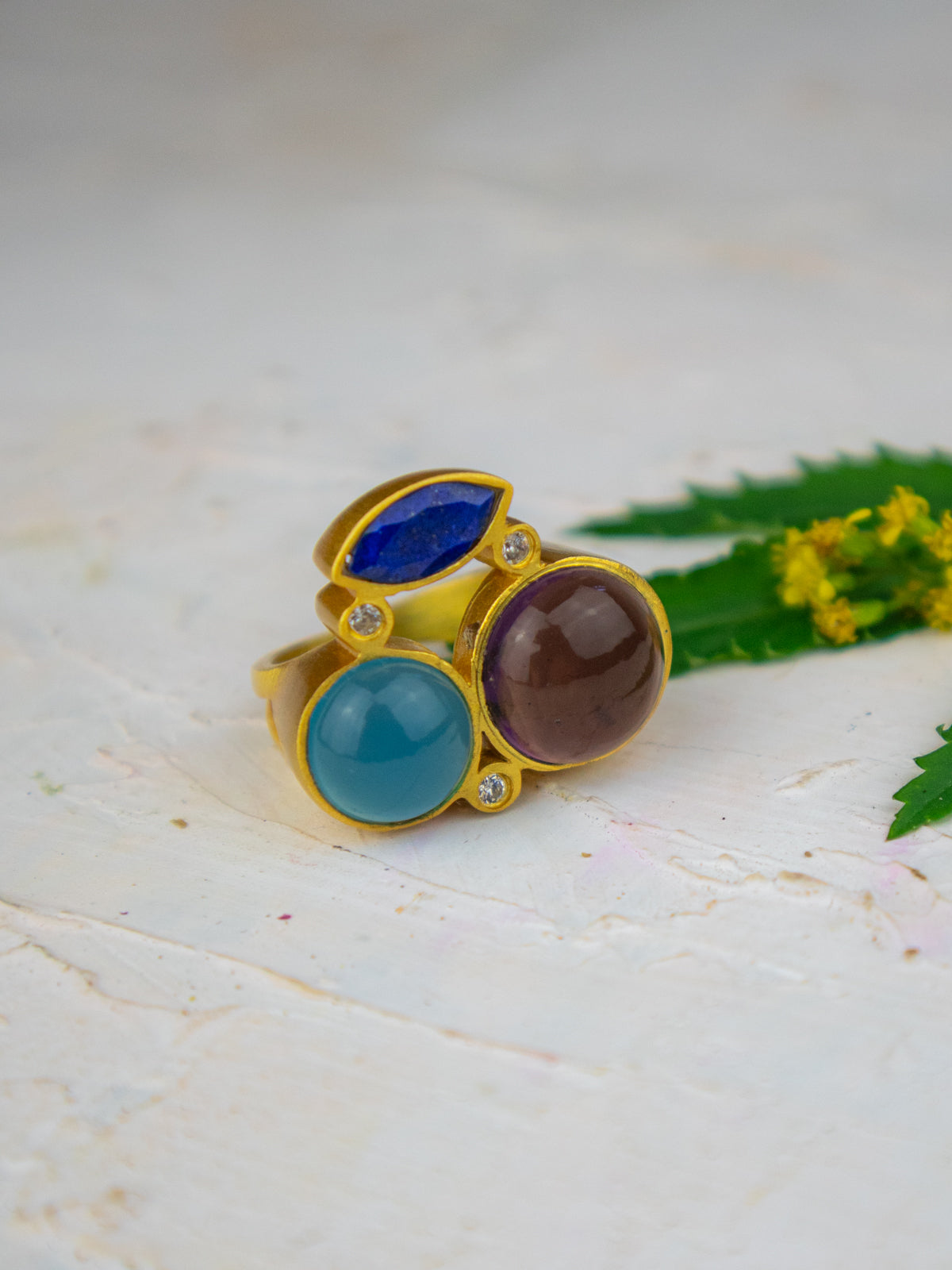 Three-Stone Statement Ring - FINAL SALE by Ash & Rose