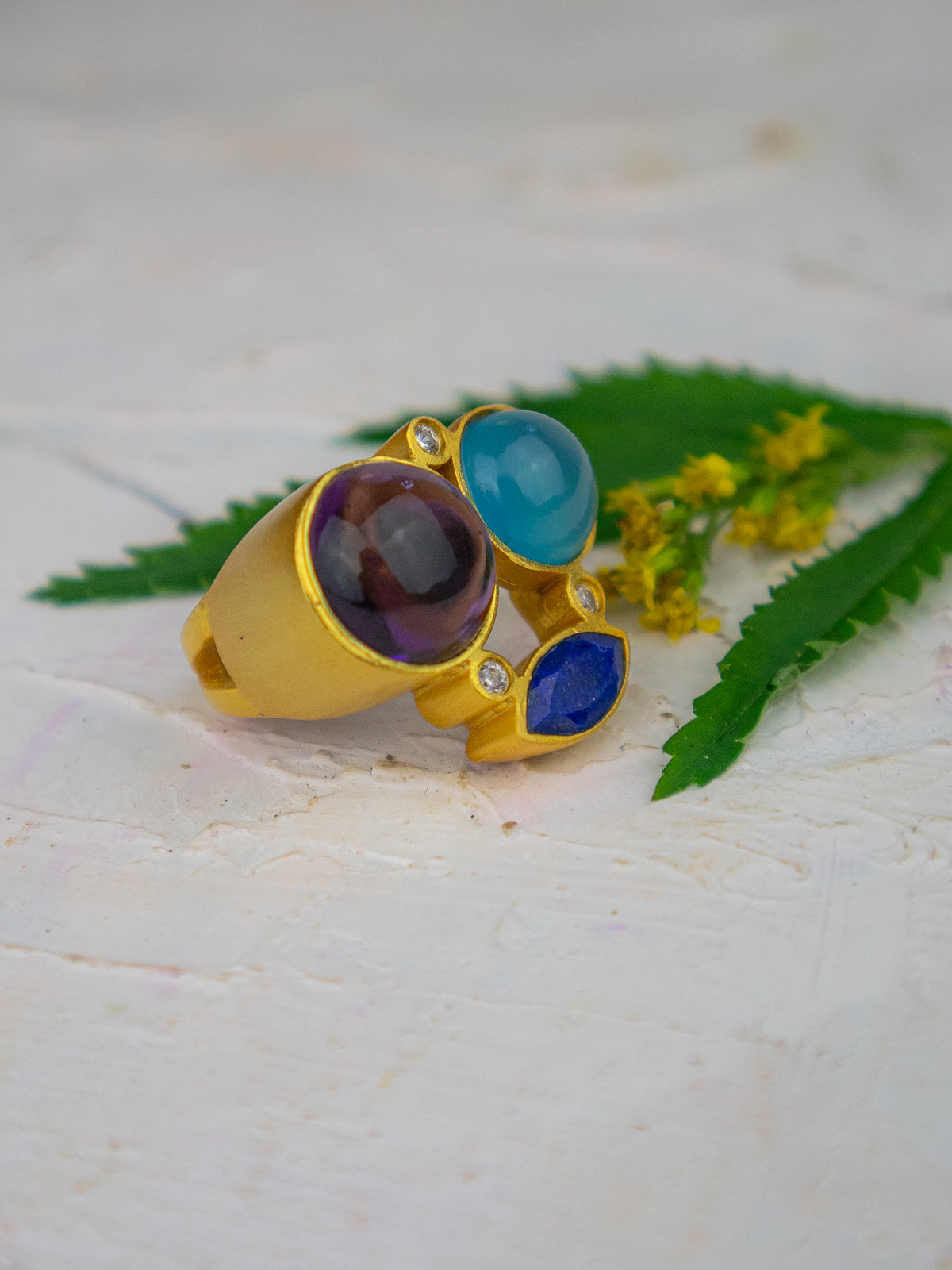 Three-Stone Statement Ring - FINAL SALE by Ash & Rose