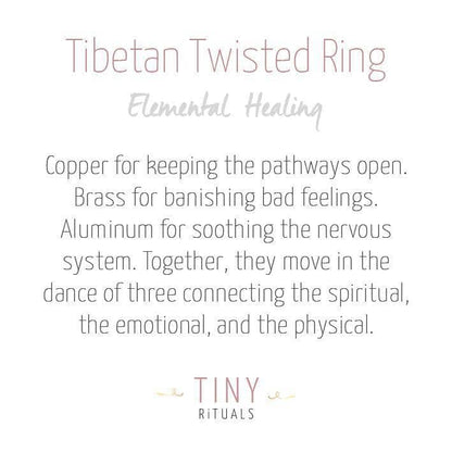 Tibetan Twisted Healing Ring by Tiny Rituals