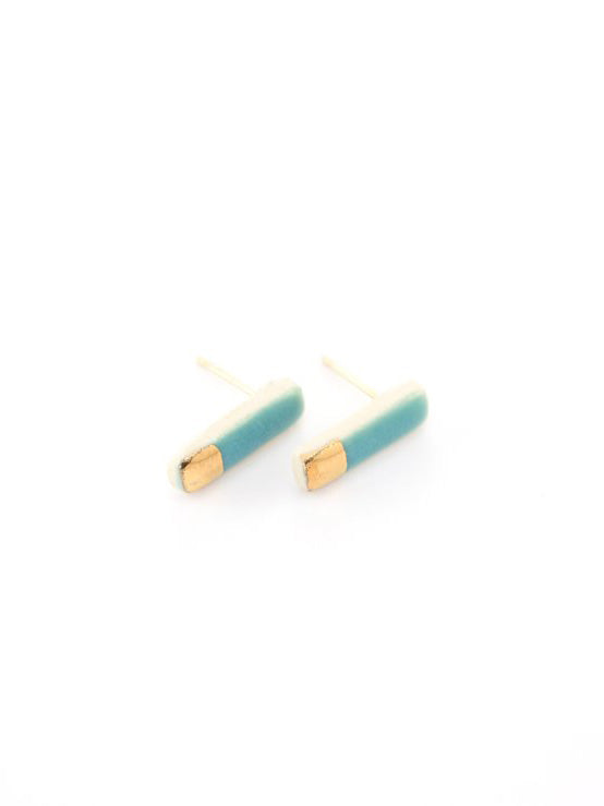 Tiny Reed Stud Earrings by Ash & Rose