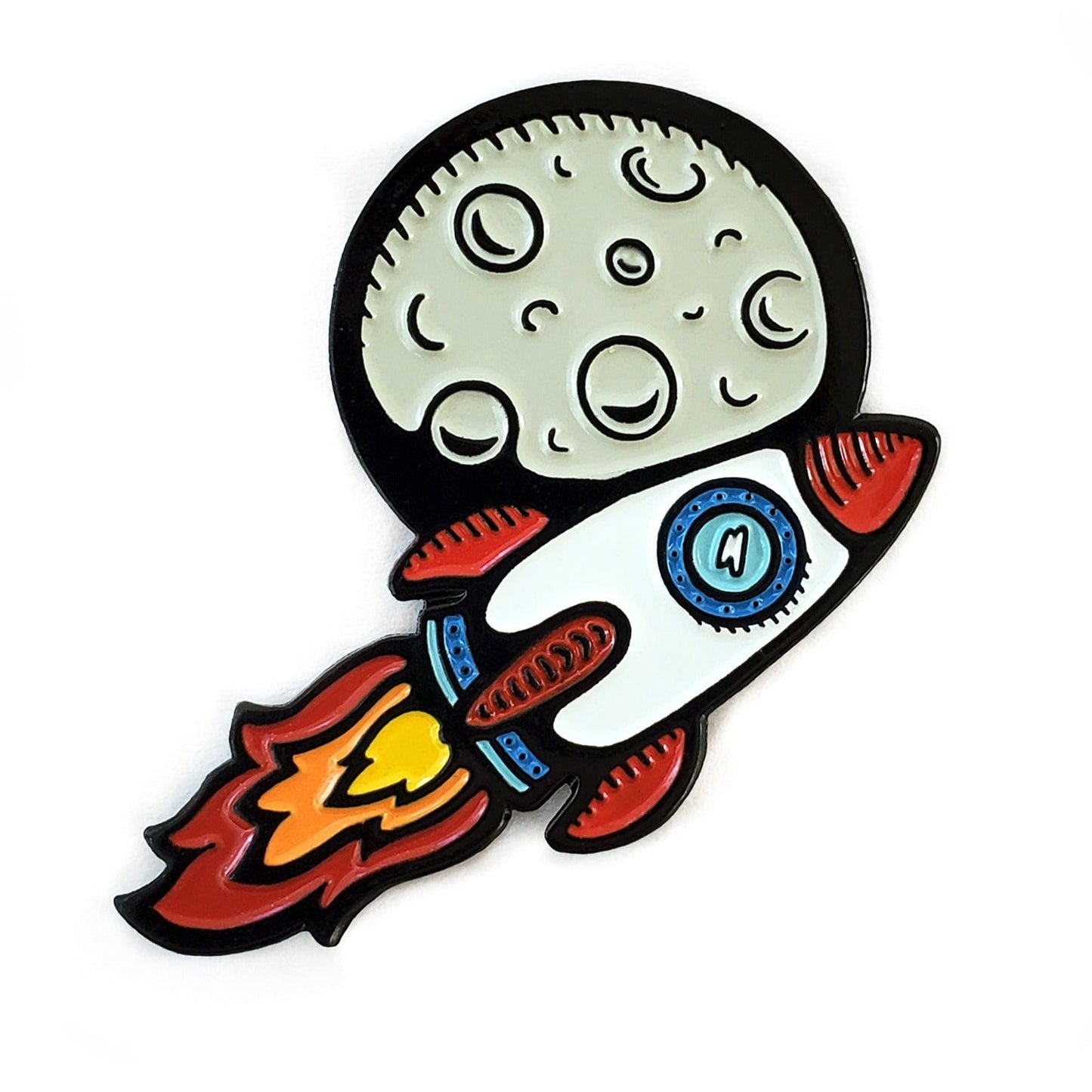 Rocket Ship Pin by Kolorspun