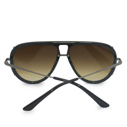 Ivy Luxe - Olive Tangle-Free Round Aviator Sunglasses by TopFoxx