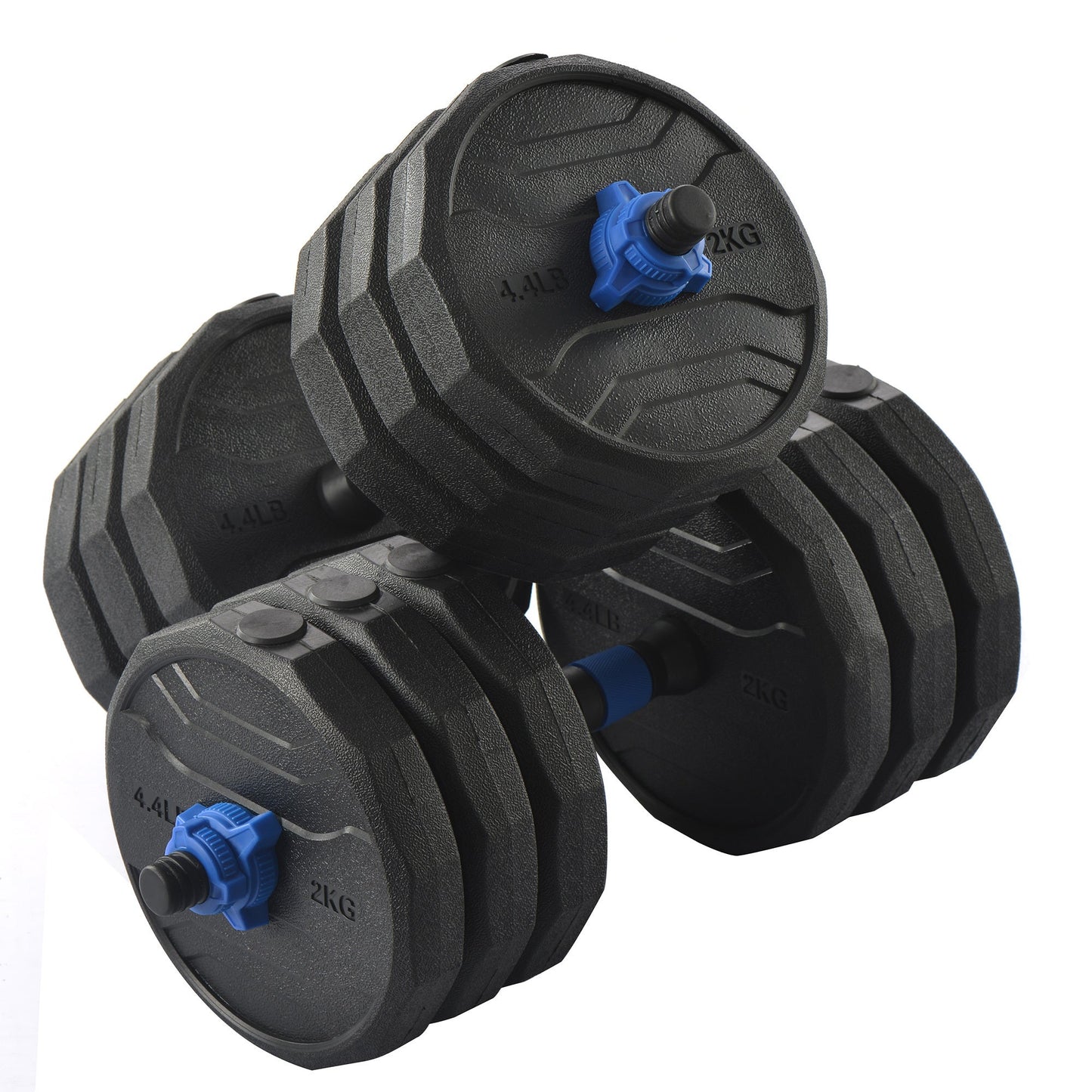 (Total 58lbs, 29lbs each) Adjustable Dumbbell Barbell Weight Pair TOTAL 58 LBS, Dumbells weights Set, Free Weights Dumbbells 2 in 1 sets with connector, Adjustable Weights Dumbbells Set for Home Gym THEGSND LLC