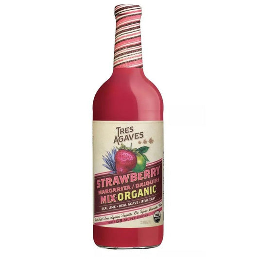 Tres Agaves Organic Strawberry Margarita-Daiquiri Mix (Liter) by CraftShack Spirits Marketplace