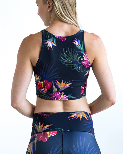 Tropical Floral Crop Top *FINAL SALE* by Colorado Threads Clothing