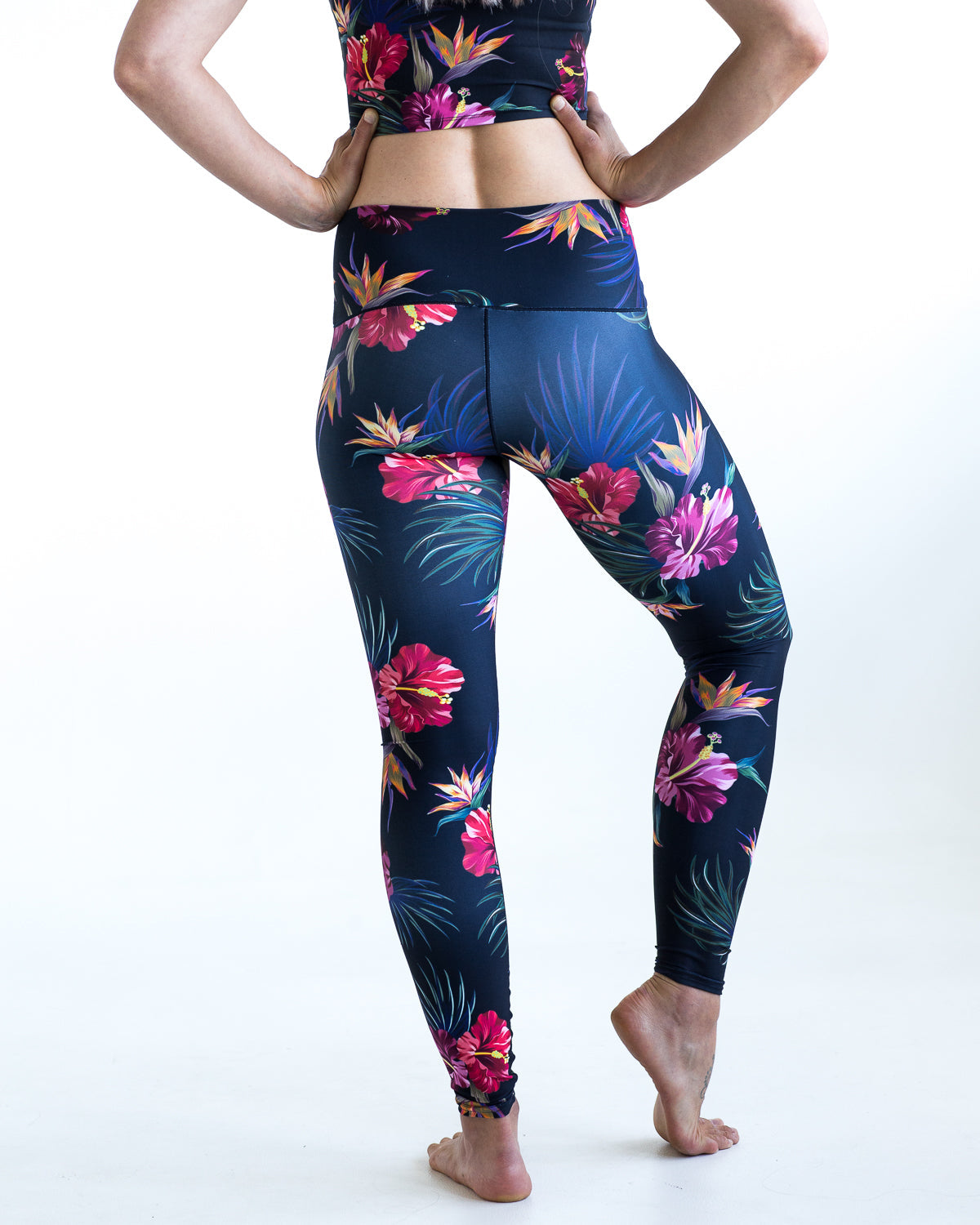 Tropical Floral Yoga Pants *FINAL SALE* by Colorado Threads Clothing