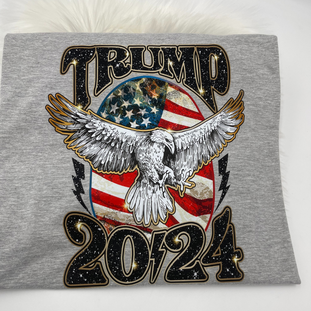 Trump 2024 Eagle Patriotic  -Tee by Crafty Casey's