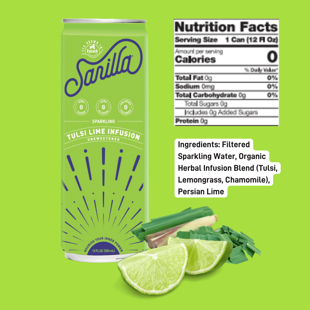 Sarilla Organic Antioxidant Chamomile Lime Spritzer - 12 Cans by Farm2Me