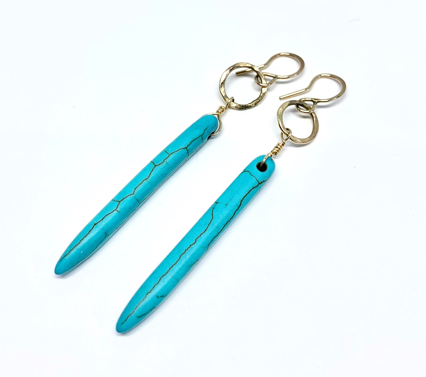 Turquoise Howlite Drop Earrings by Jennifer Cervelli Jewelry