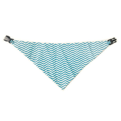 Baby Blue Chevron Reversible Dog Bandana by Uptown Pups