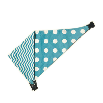 Baby Blue Chevron Reversible Dog Bandana by Uptown Pups