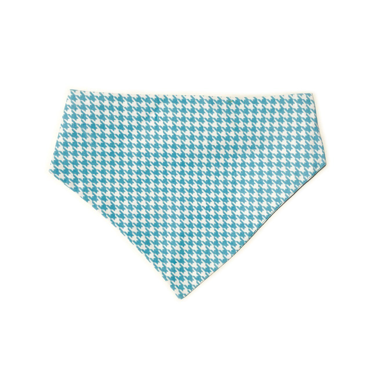 Baby Blue Houndstooth Reversible Dog Bandana by Uptown Pups