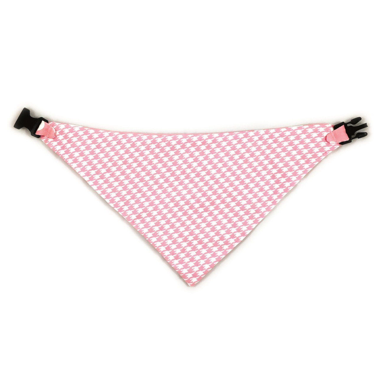 Baby Pink Houndstooth Reversible Dog Bandana by Uptown Pups