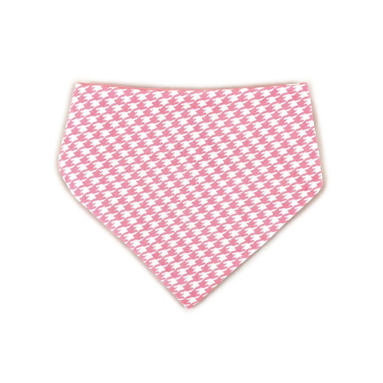 Baby Pink Houndstooth Reversible Dog Bandana by Uptown Pups