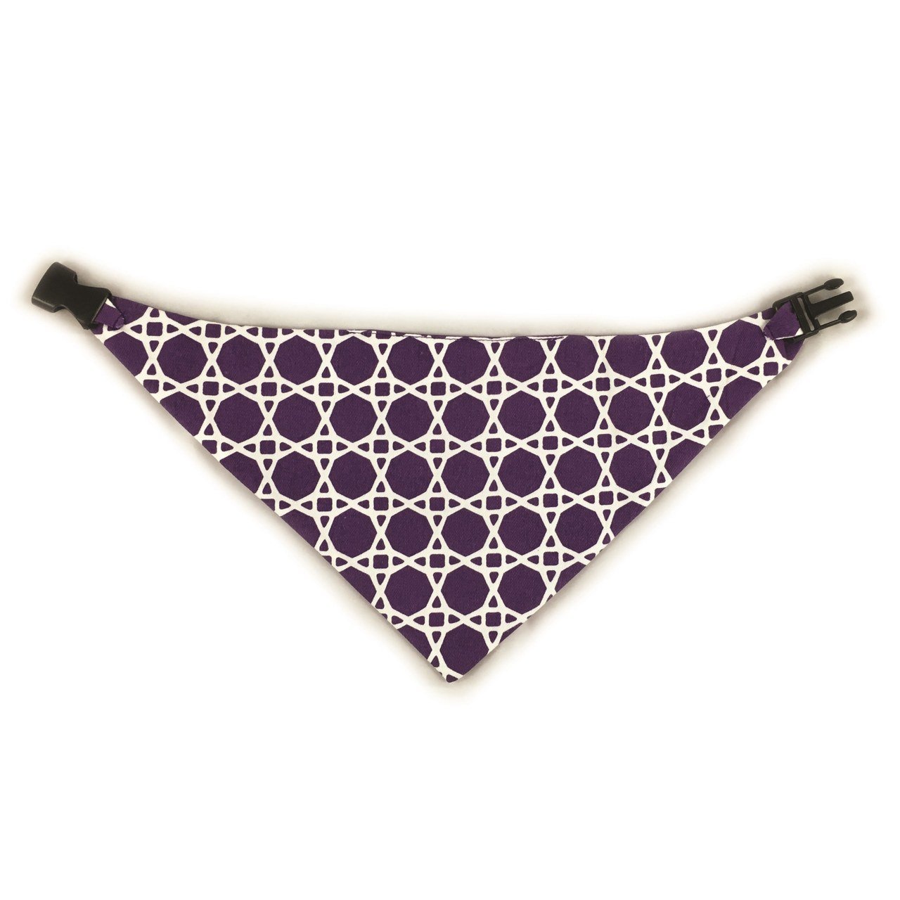 Purple Trellis Reversible Dog Bandana by Uptown Pups