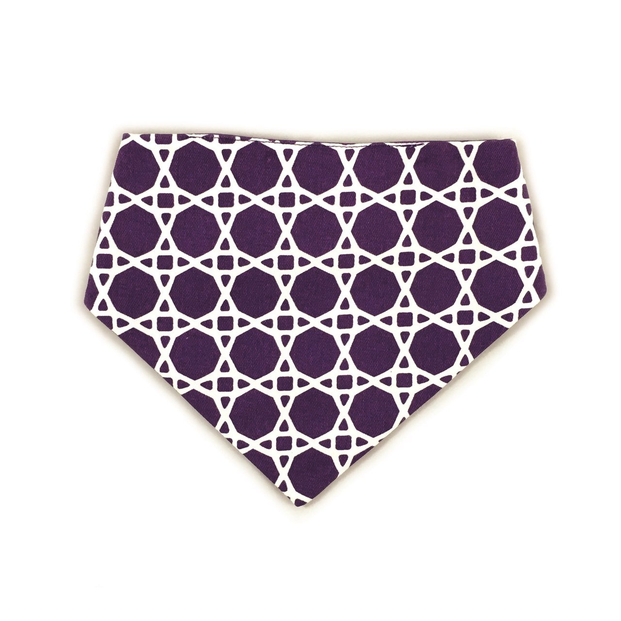 Purple Trellis Reversible Dog Bandana by Uptown Pups