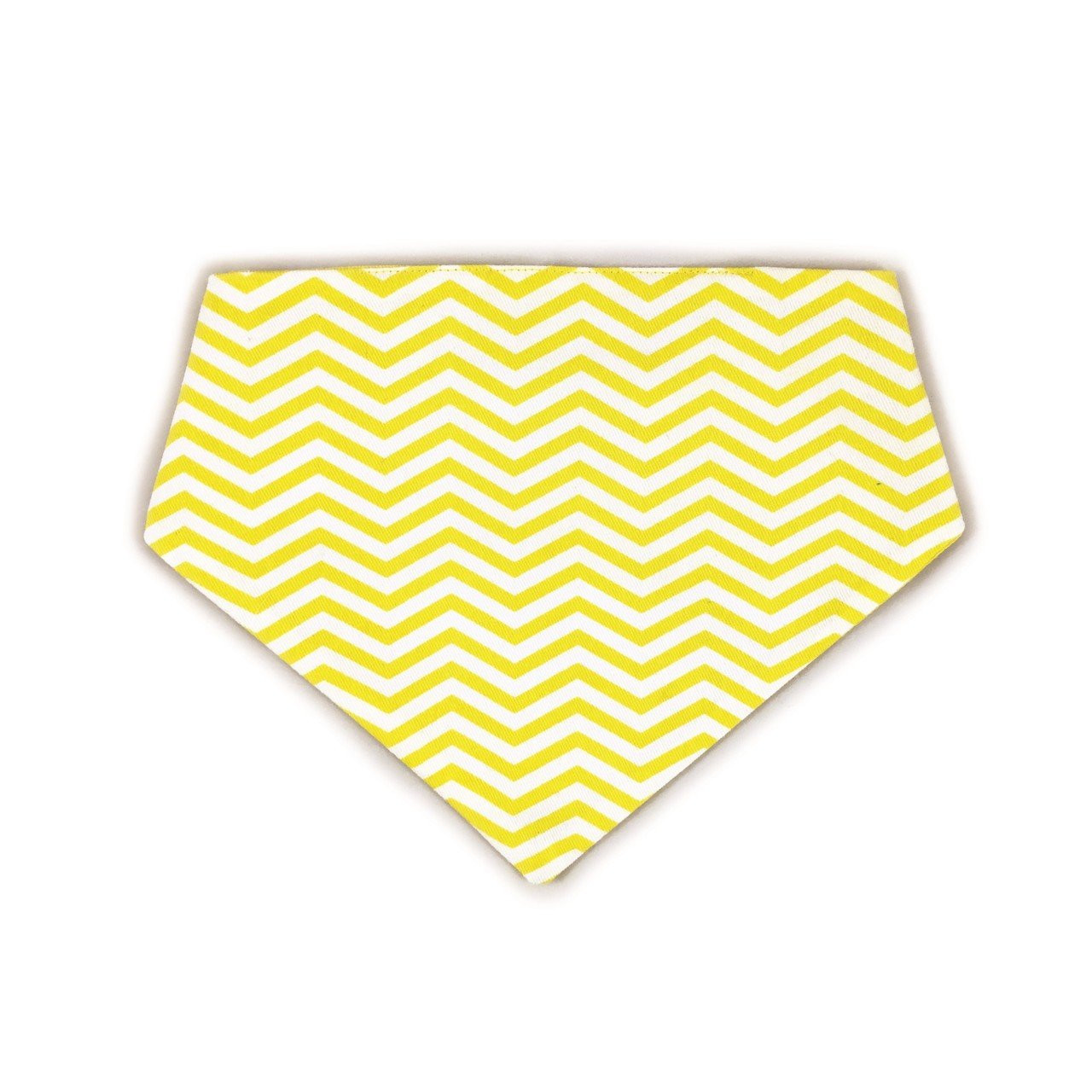 Yellow Chevron Reversible Dog Bandana by Uptown Pups