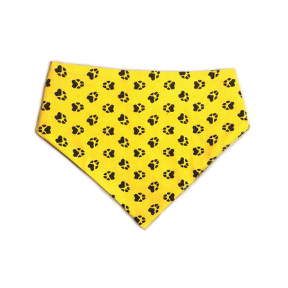 Mustard Yellow & Black Reversible Dog Bandana by Uptown Pups