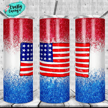 United States Flag- 4th of July-Patriotic-lTumbler by Crafty Casey's