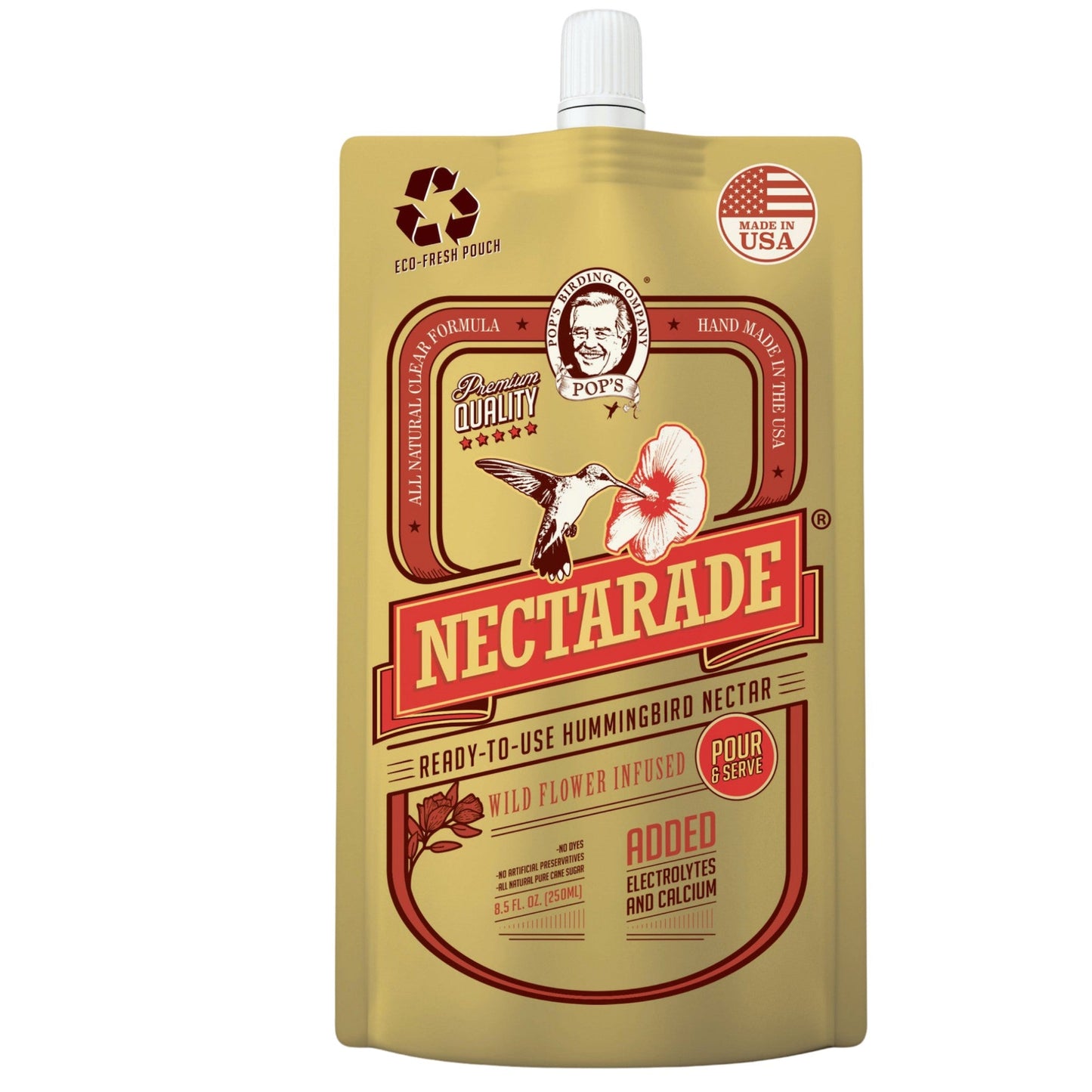 Nectarade® Hummingbird Nectar, Ready to Use 8.5oz by Pop's Birding