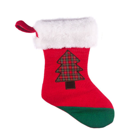 Christmas corduroy stocking - Red by Plushland