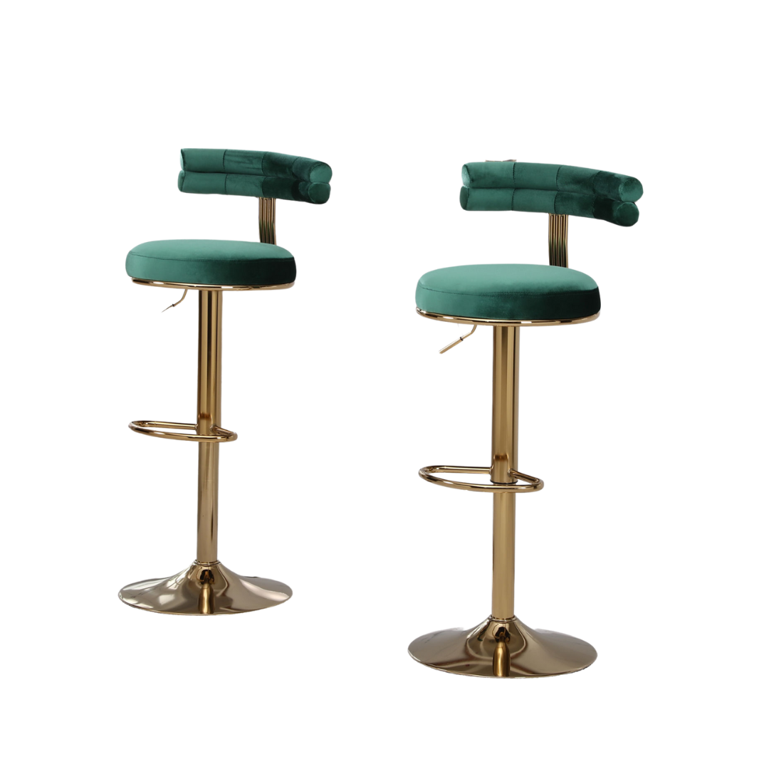 Set of 2 Emerald Bar Stools by Blak Hom