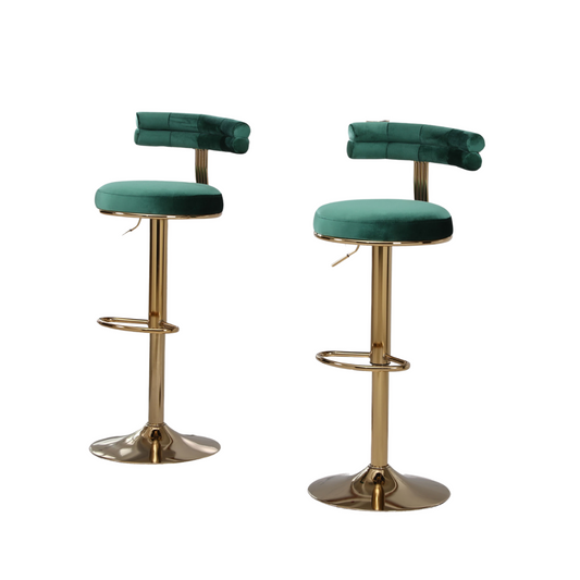 Set of 2 Emerald Bar Stools by Blak Hom