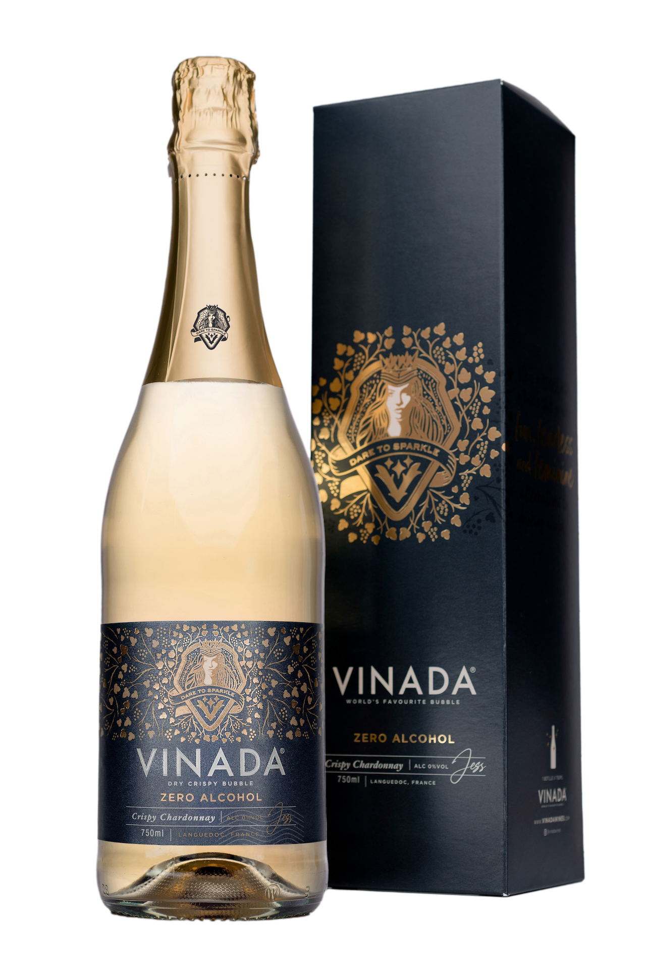 VINADA® - CRISPY CHARDONNAY (0%) 750 ML GIFTSET by VINADA USA