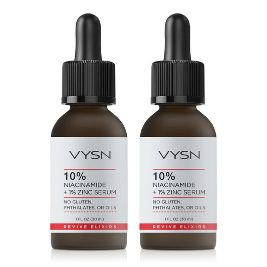 10% Niacinamide + 1% Zinc Serum - No Gluten, Phthalates, or Oils - 2-Pack -  1 oz by VYSN