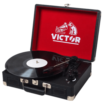 Victor Metro Dual Bluetooth Suitcase 3-Speed Turntable by Jupiter Gear Home