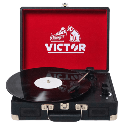 Victor Metro Dual Bluetooth Suitcase 3-Speed Turntable by Jupiter Gear Home