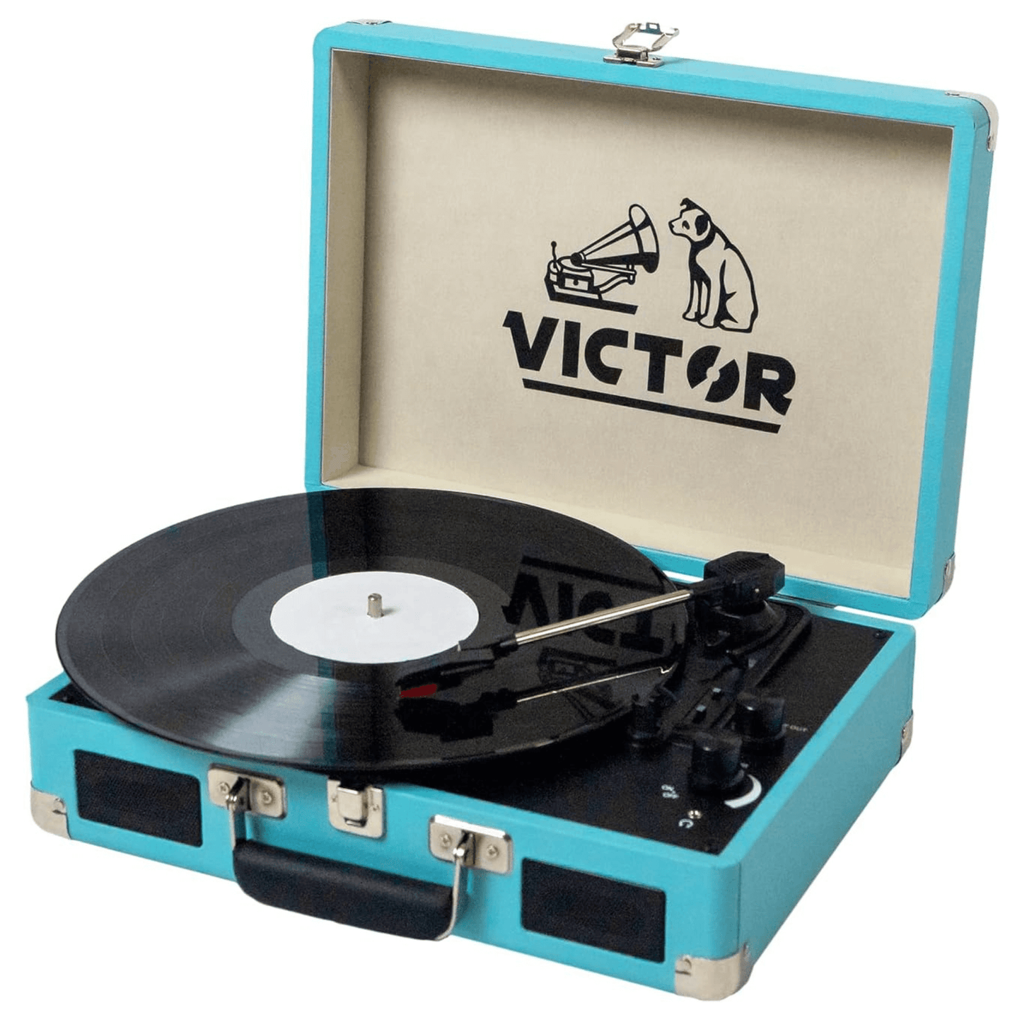 Victor Metro Dual Bluetooth Suitcase 3-Speed Turntable by Jupiter Gear Home