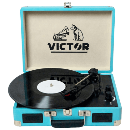 Victor Metro Dual Bluetooth Suitcase 3-Speed Turntable by Jupiter Gear Home