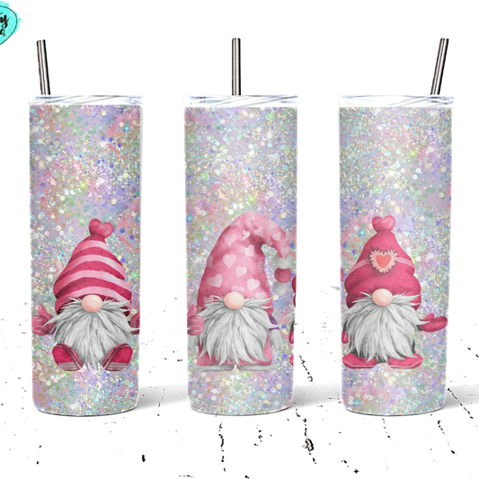 Valentine Gnome Tumbler by Crafty Casey's